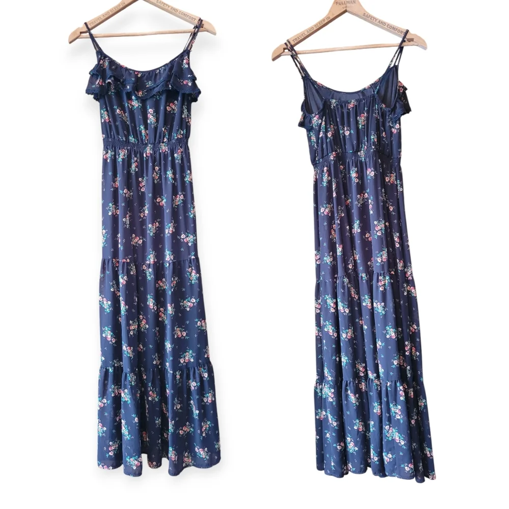 Guess Black Floral Maxi Dress - Picture 2 of 14